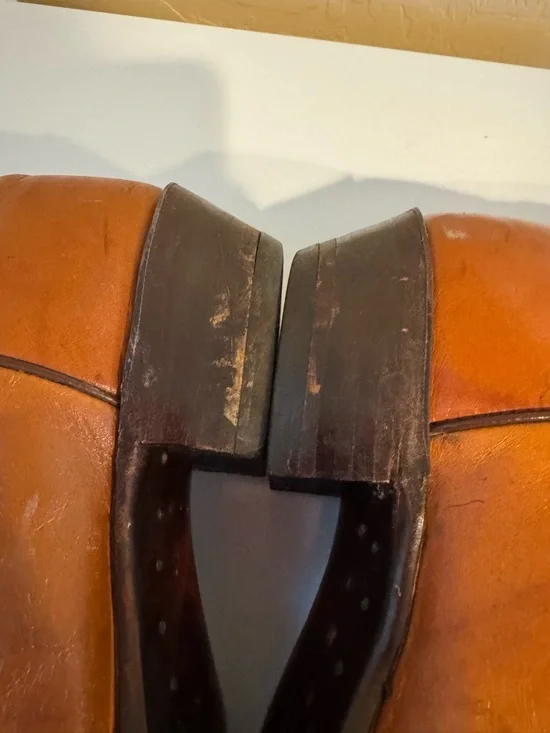 Men’s Justin Leather Cowboy Boots, Size 16D, Made in USA, Western, Vintage Tan - Picture 9 of 16